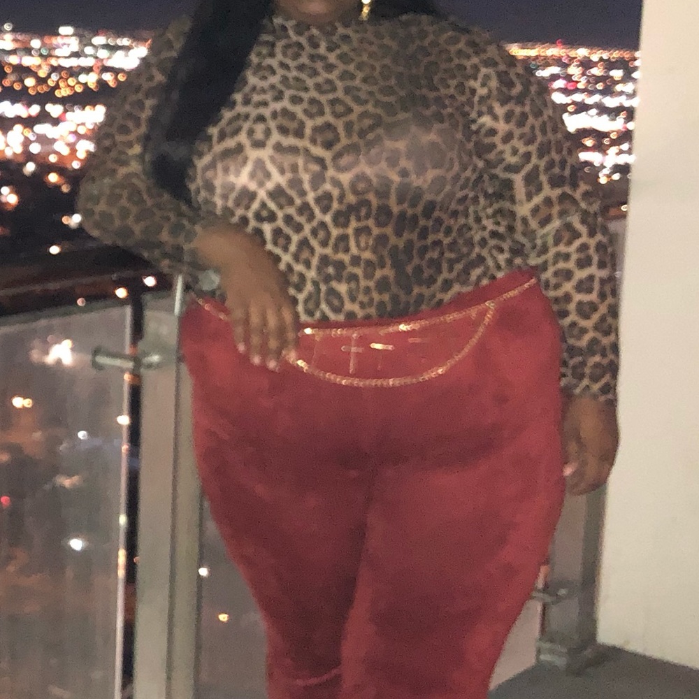 Leopard mesh top - Picture 2 of 3